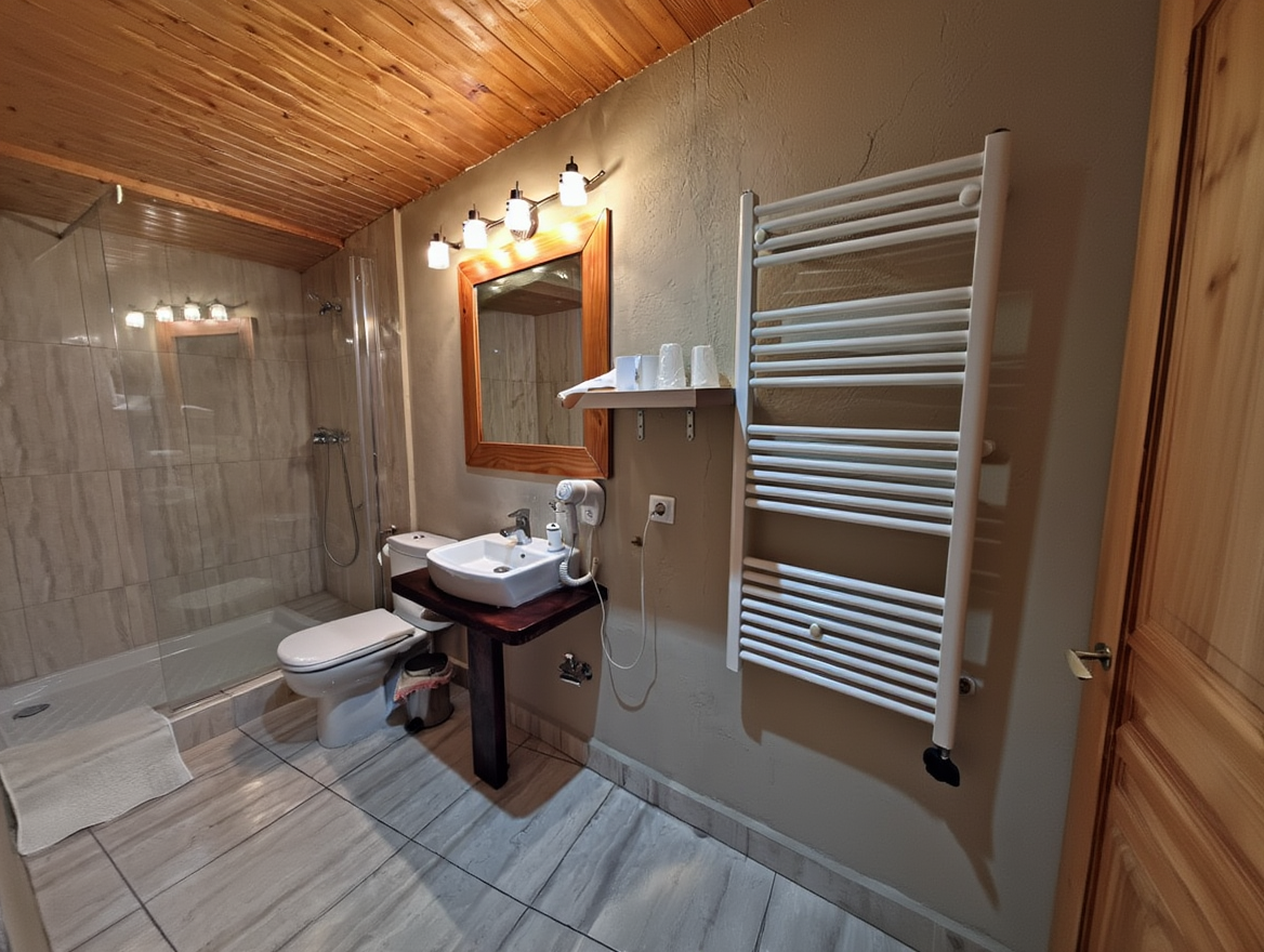 Habitación Habitación doble con cama matrimonial del Hotel Restaurant La Garbinada - Vista 3