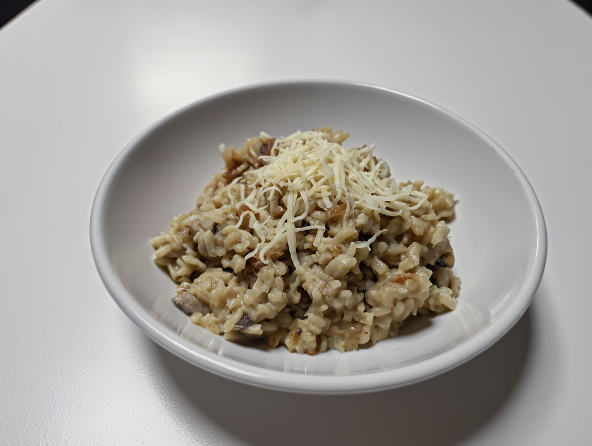 Risotto de setas con queso