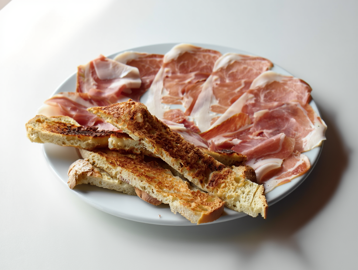 Embutidos ibéricos con tostadas
